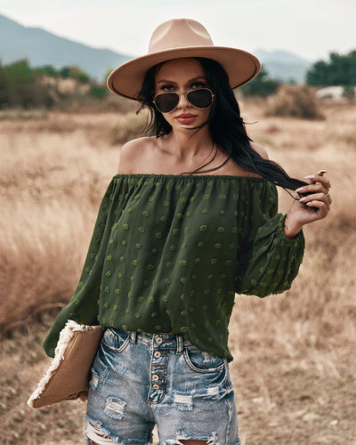 Long Sleeve Off the Shoulder Shirt