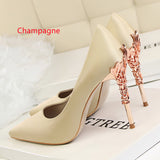 Shallow Metal Super High Heel Shoes