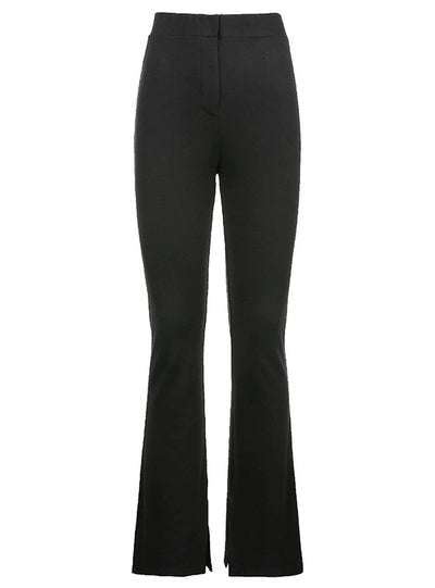 Slit Trousers High Waist Sports Pant