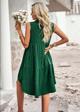 A-shaped Sleeveless Short Front and Back Dress