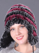 Thickened Rex Rabbit Fur Hat Earmuffs