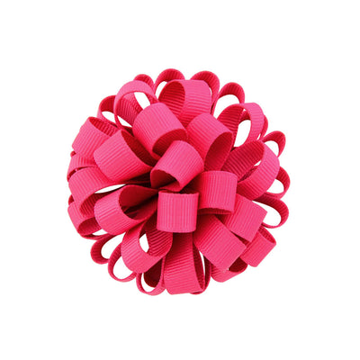 1 Pcs Girls Hair Elastics Rope Big Grosgrain Ribbon Flower