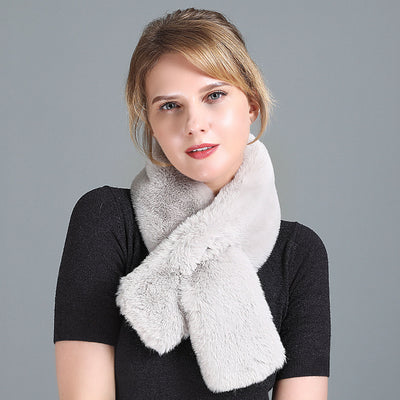 Women's Rex Fur Scarf Double-sided Thickening