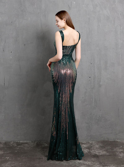 Mermaid Sequins Sexy Party Dress With Split