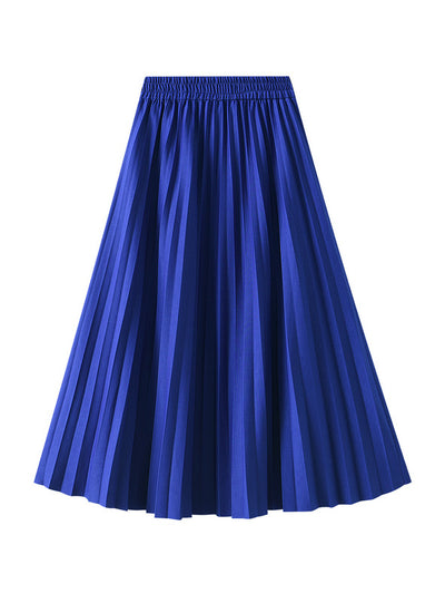 Long High Waist Pleated Skirt