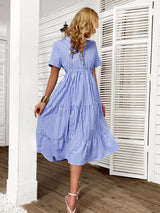 Leisure Holiday Striped Dress