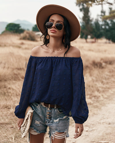 Long Sleeve Off the Shoulder Shirt