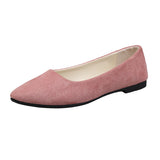 Pointed Suede Large Size Flat Shoes