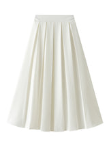 Retro Pleated Design Elastic High Waist Skirt