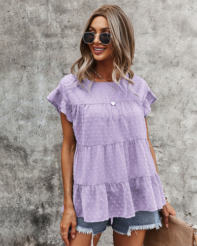 Round Neck Short Sleeve Loose T-shirt