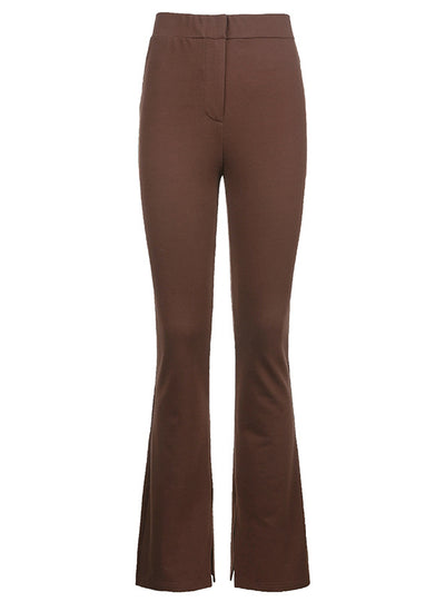 Slit Trousers High Waist Sports Pant