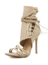 Roman Strappy Sandals Thin Heels